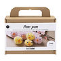 Litet DIY-kit med garnbollar, olika färger, Kyckli