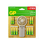GP Fläkt + 12xAA + 12xAAA batterier