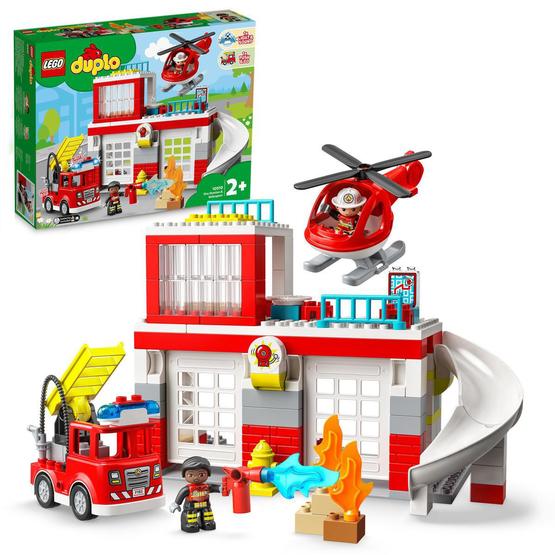 Läs mer om LEGO DUPLO Town 10970, Brandstation & helikopter