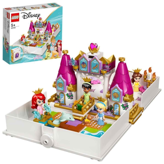 Läs mer om LEGO Disney Princess 43193, Ariel, Belle, Askungen och Tianas sagoboksäventyr