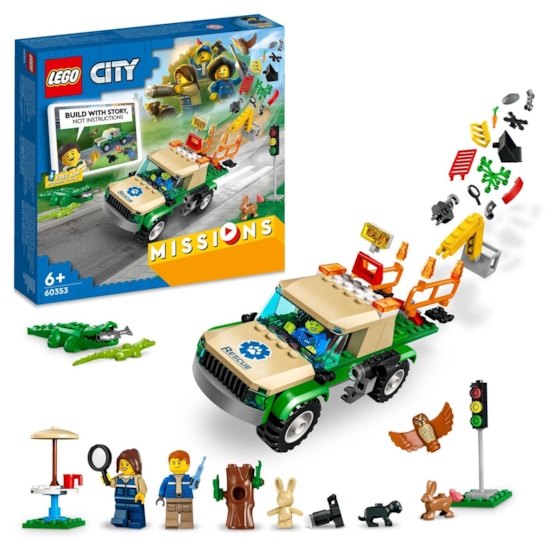 Läs mer om LEGO City Missions 60353 Räddningsuppdrag med vilda djur