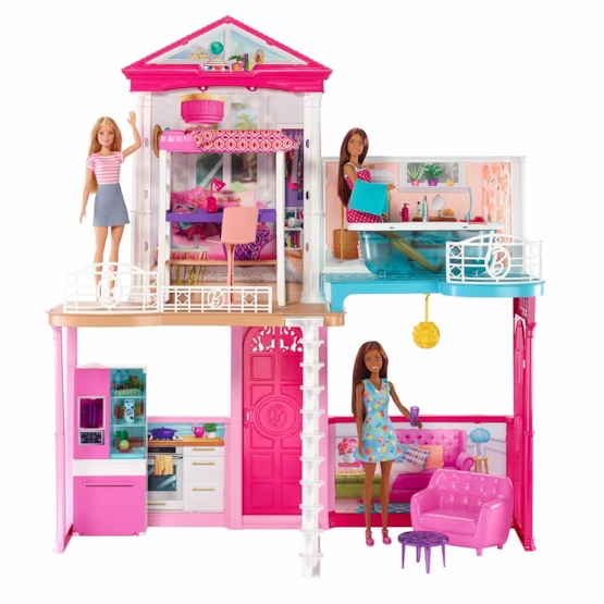 Barbie Mega Hus med möbler och tillbehör