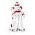 Hi-Tech, R/C Robot med flera funktioner Röd