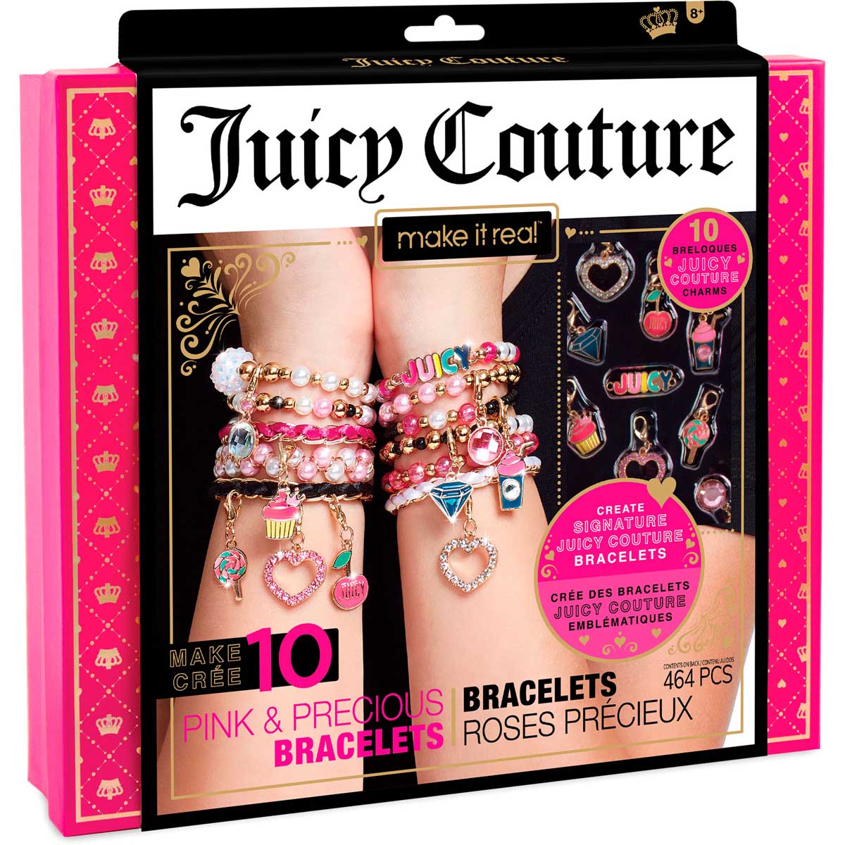 Juicy Couture Official Charm Bracelet Rainbow Charm Bracelet Trendy Bracelet  for Her Mother's Jewelry Gift Set Juicy Make up Bag LGBTQ Gift -   Denmark
