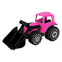Plasto, Traktor med frontlastare, rosa