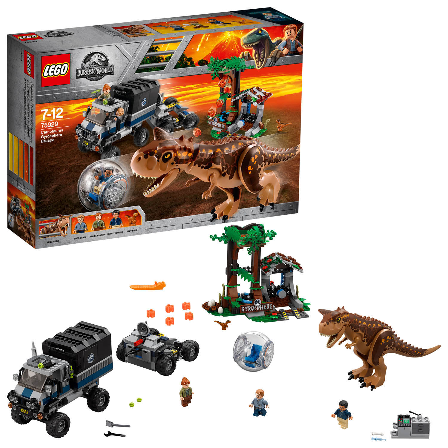 LEGO Jurassic World 75929, Carnotaurus gyrosfärflykt - Hem 