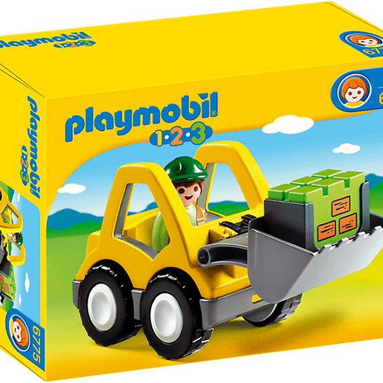 Läs mer om Playmobil 1.2.3 6775, Grävmaskin