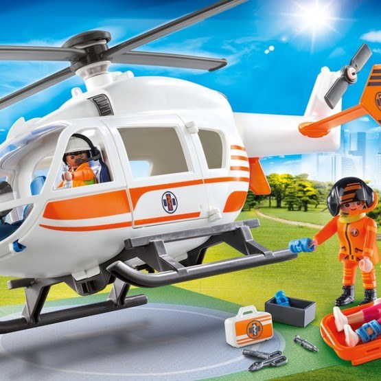 Playmobil City Life 70048, Räddningshelikopter