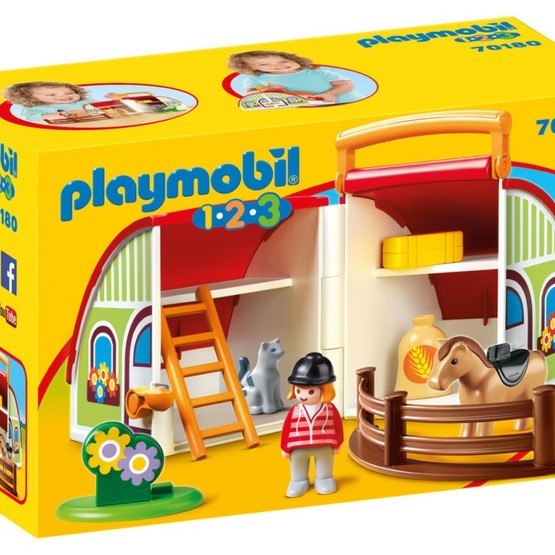 Läs mer om Playmobil 1.2.3 70180, Min gård att ta med