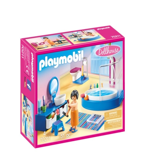 Läs mer om Playmobil Dollhouse 70211, Badrum