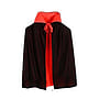 Halloween, Black Child Cape With Red Collar - Luxe