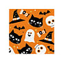 Halloween, Halloween Napkins Chost&Cat 33 Cm